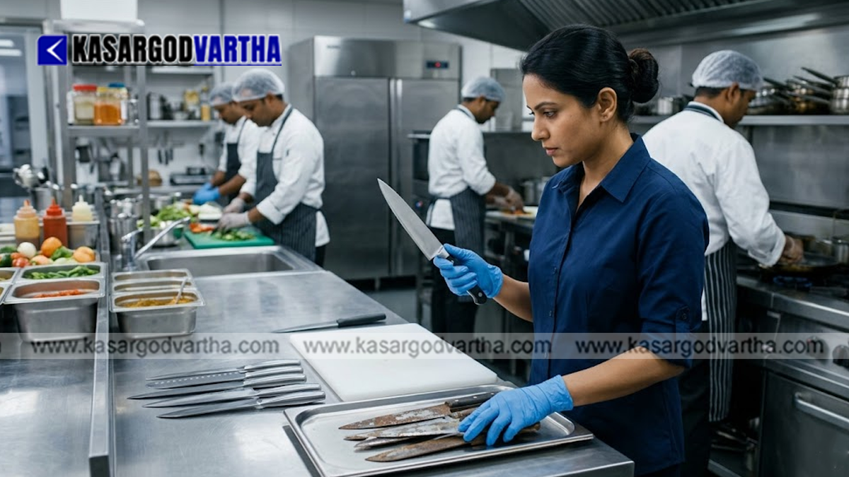 Clean and food-grade stainless steel kitchen knives.