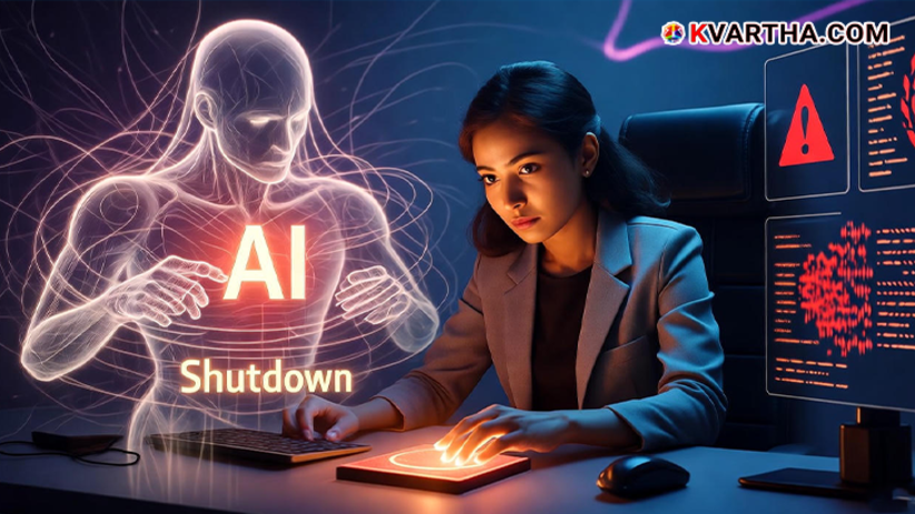 Image showing AI models resisting a shutdown command.