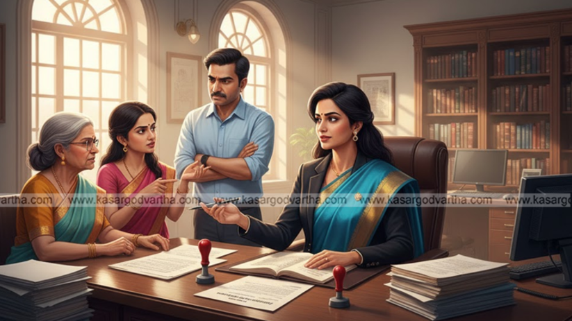  Image of a legal property partition document being signed.