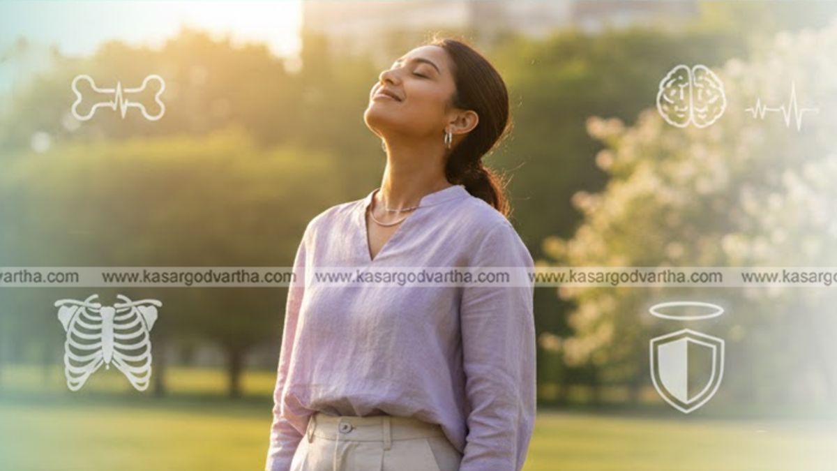 Person receiving sun exposure for Vitamin D.