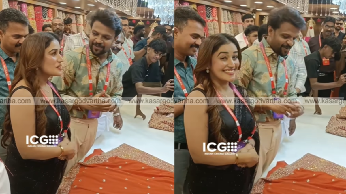 Big Boss Malayalam contestants Aneesh and Anumol together on stage