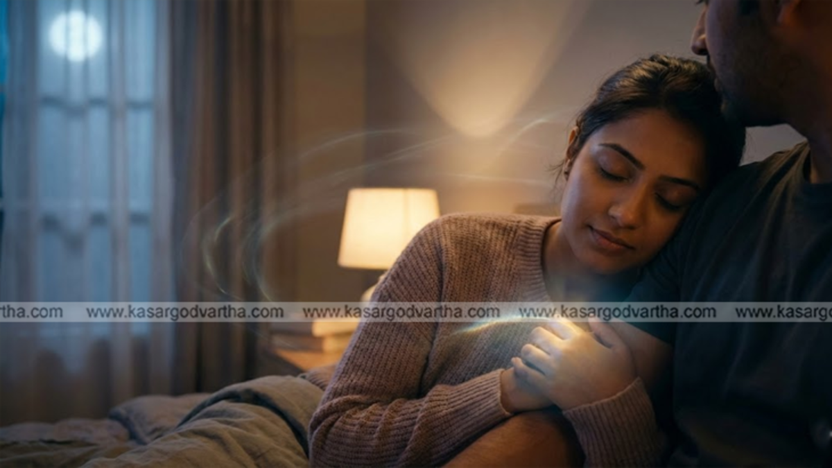 A couple sleeping peacefully, holding hands, representing trust and security.