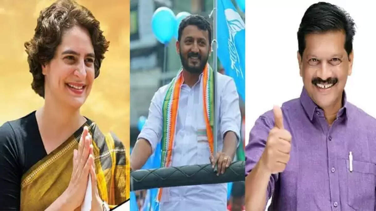 Priyanka Gandhi Leads in Wayanad Bypoll; Rahul Gandhi and UR Pradeep Ahead in Respective Constituencies