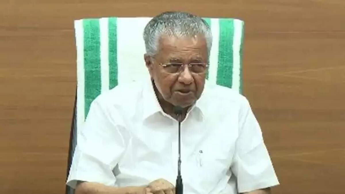 Kerala Chief Minister Pinarayi Vijayan announcing cabinet decisions