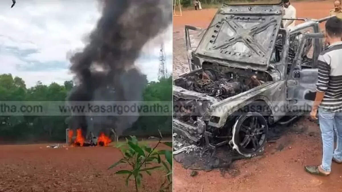 Thar SUV Stunt Gone Wrong, Youth Escape Narrowly