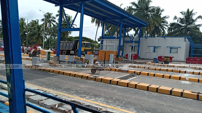 Construction work in progress at Arikkady Toll Plaza site.