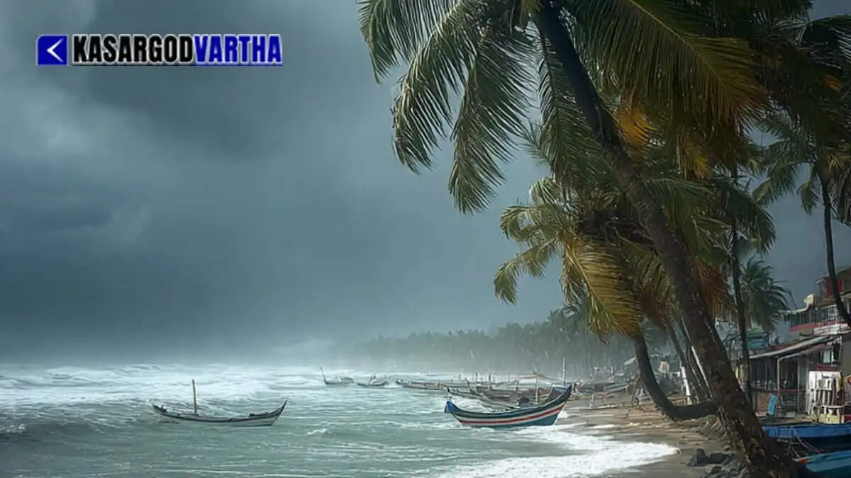 : Image Representing IMD issues severe weather warning for Kerala; strong winds up to 50 kmph predicted from June 5 to 7.