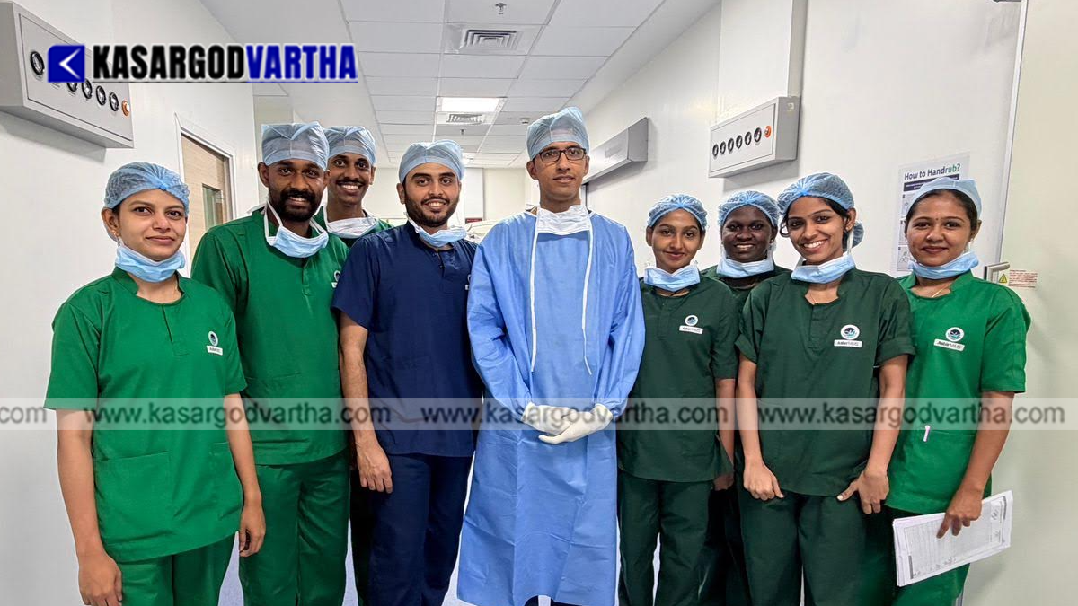 Medical team performing the surgery at Aster MIMS