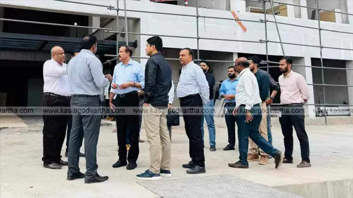 Dr. Azad Moopen, Chairman of DM Healthcare, inspecting the construction progress of Aster Mims Hospital in Kasaragod.