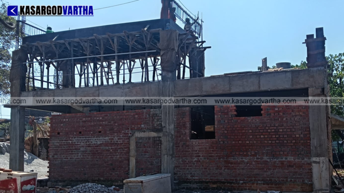 New building of Kumbla Post Office under construction near fish market road.