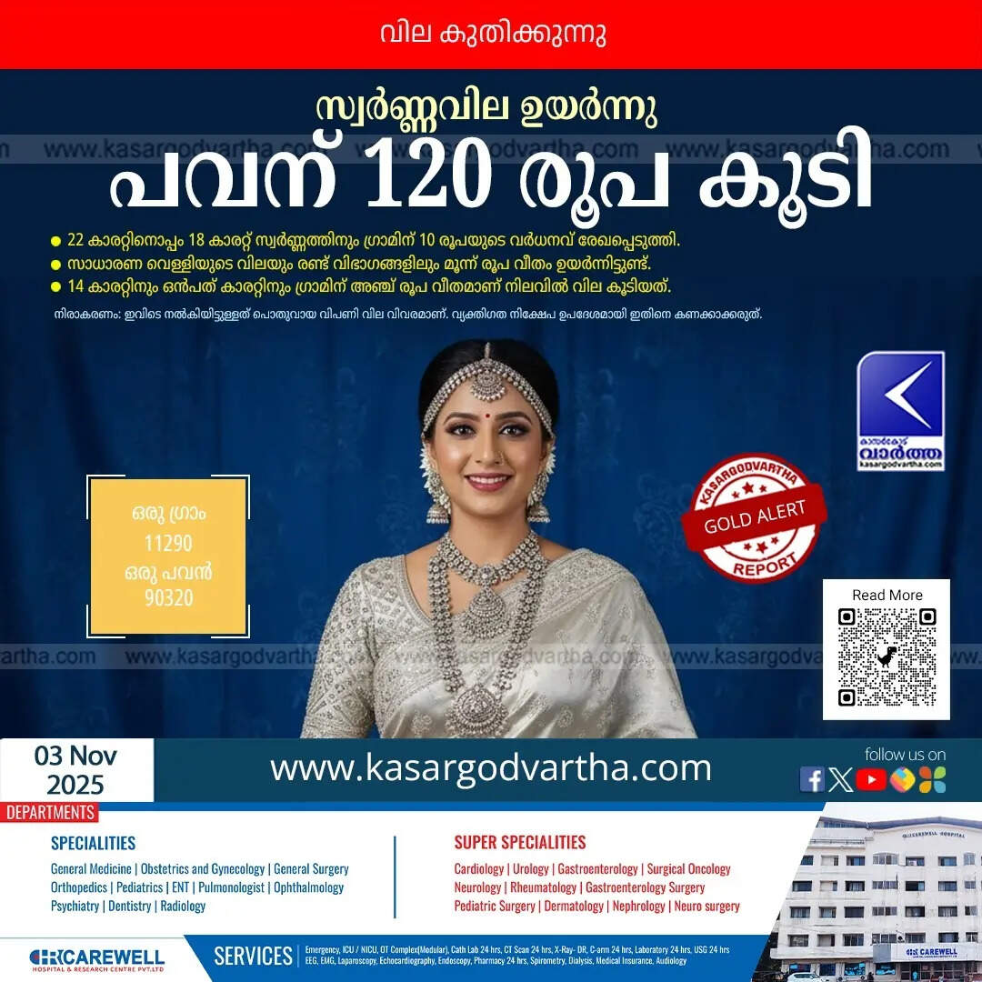 Bride representing Kerala Gold Price November 03