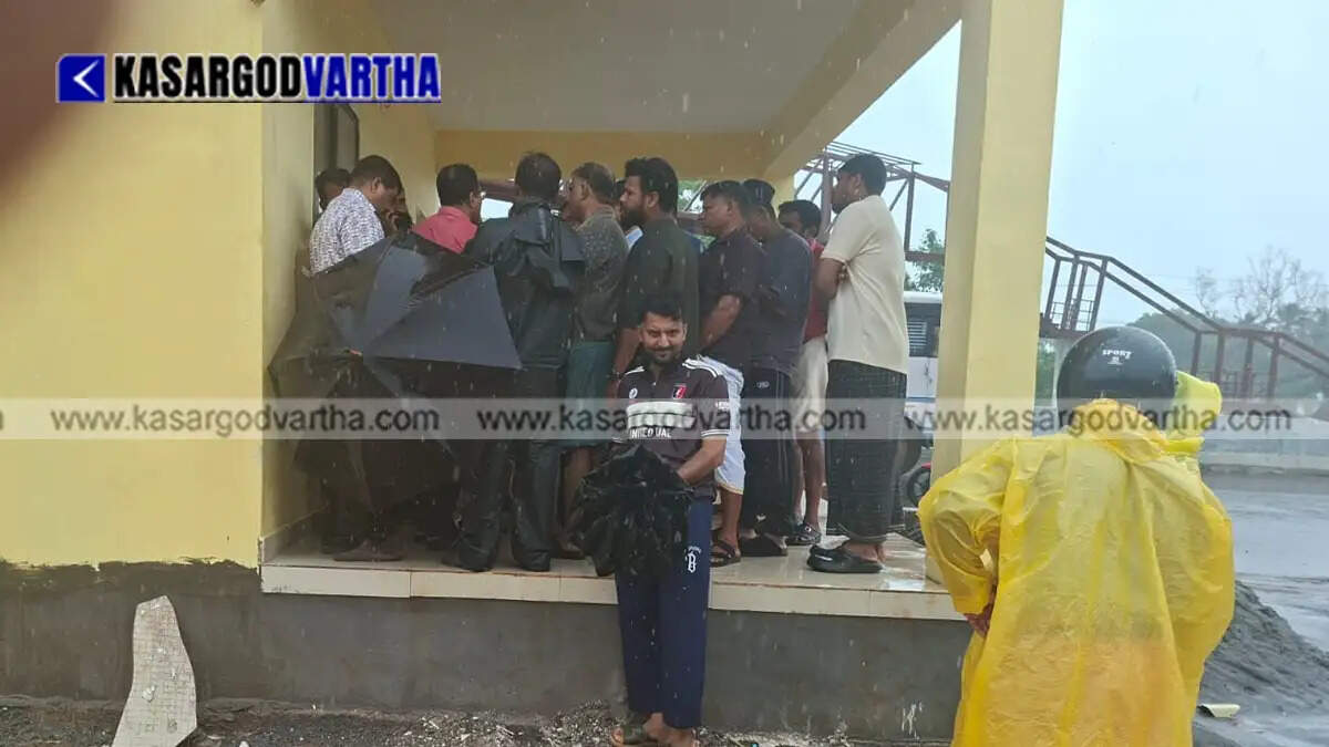 Locals gathering for a protest against the Chalinkal toll plaza.