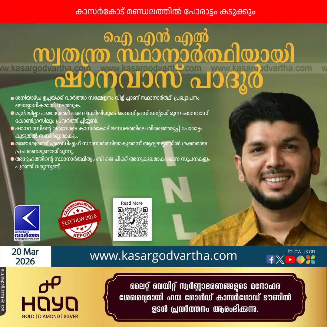 shanavas padoor kasaragod inl independent candidate 2026