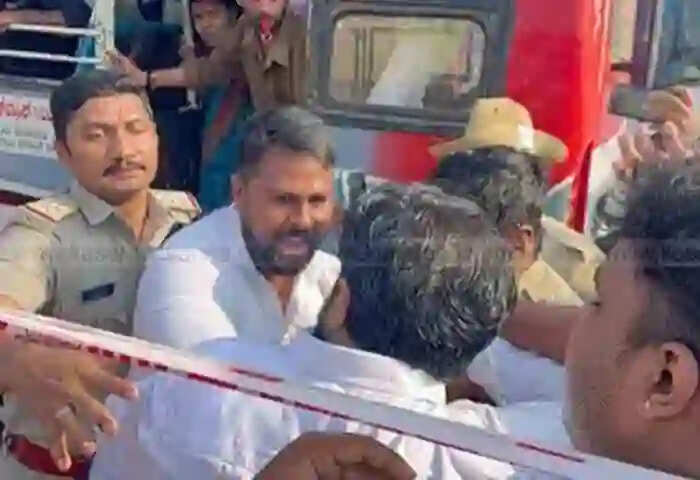 Conflict over Congress candidate speaking to media