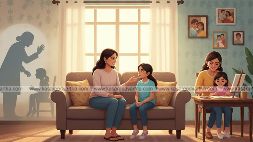  Parent talking to a child about their mistake