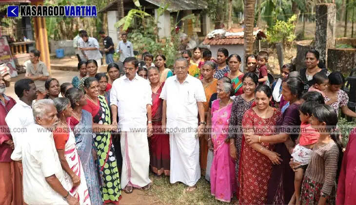 LDF candidate C.H. Kunhambu receiving a grand welcome at Bovikanam in Uduma constituency in 2026.