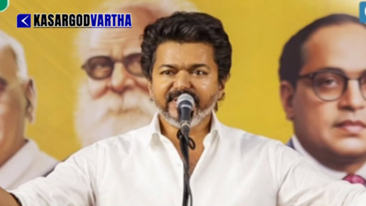 Tamil Nadu Chief Minister Vijay addressing a press conference or issuing an official statement regarding public issues.