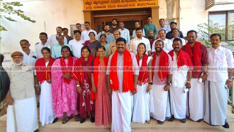Supporters celebrating election victory in Kasaragod