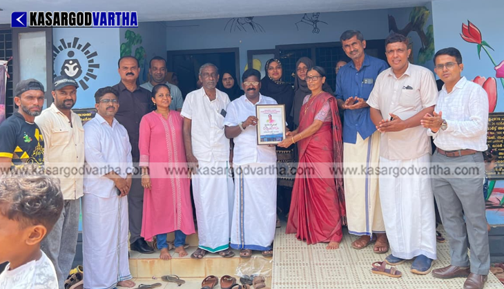A glimpse of the welcome given to Balamani teacher at Vaniyarmula Anganwadi in Kalanad.