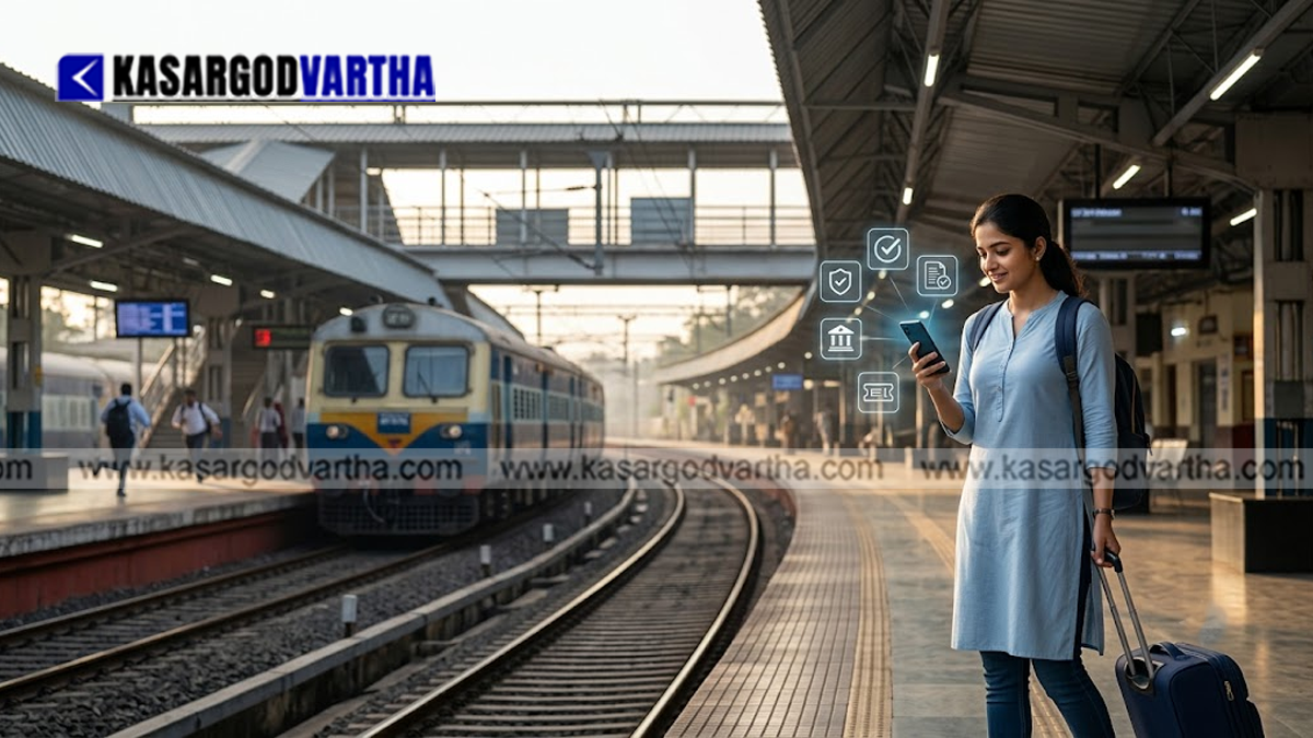  Indian Railways train at a station