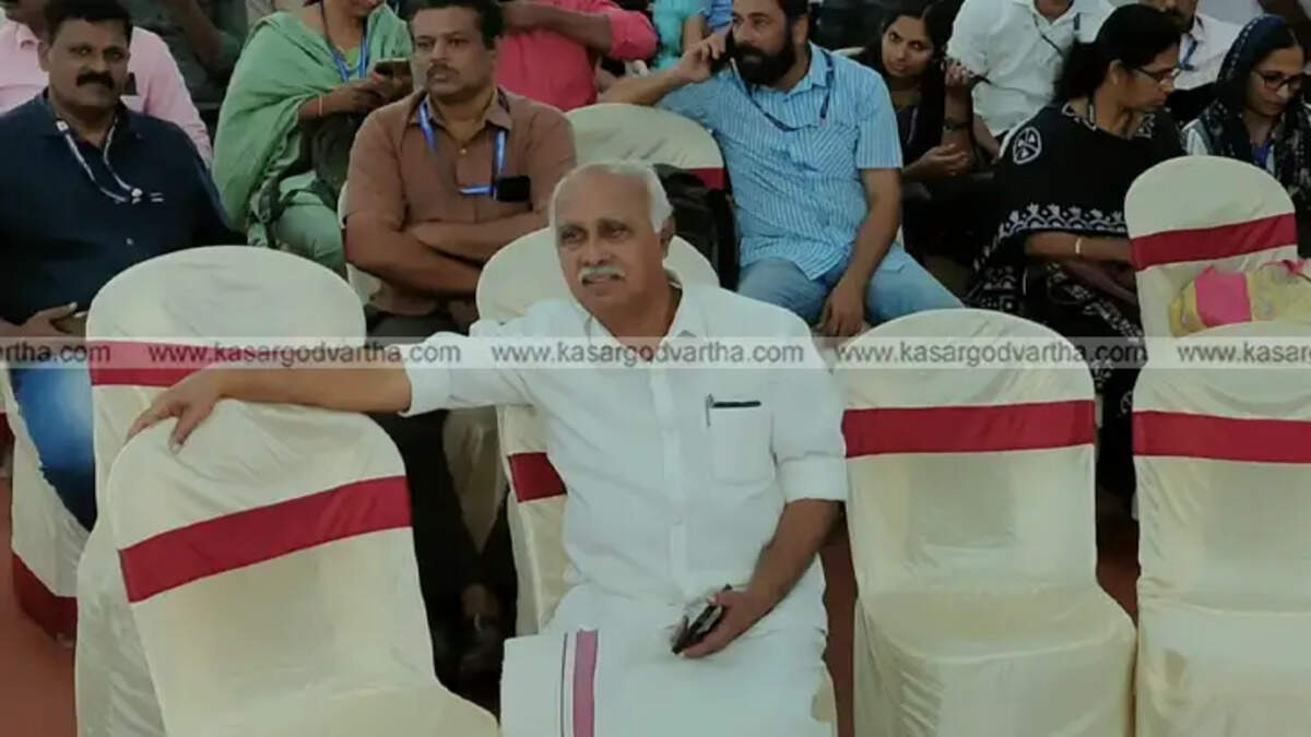  I Chandrashekhar MLA sitting in the audience at Vellarikkundu Adalat