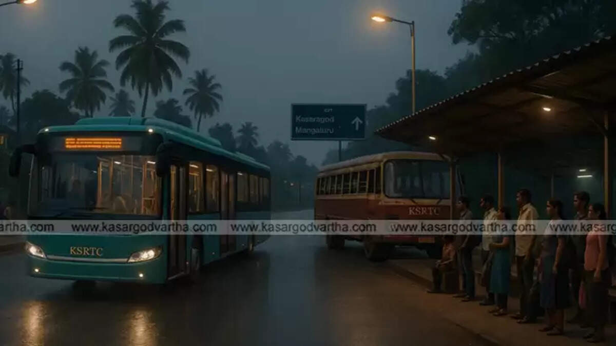 KSRTC bus at Kasaragod bus stand