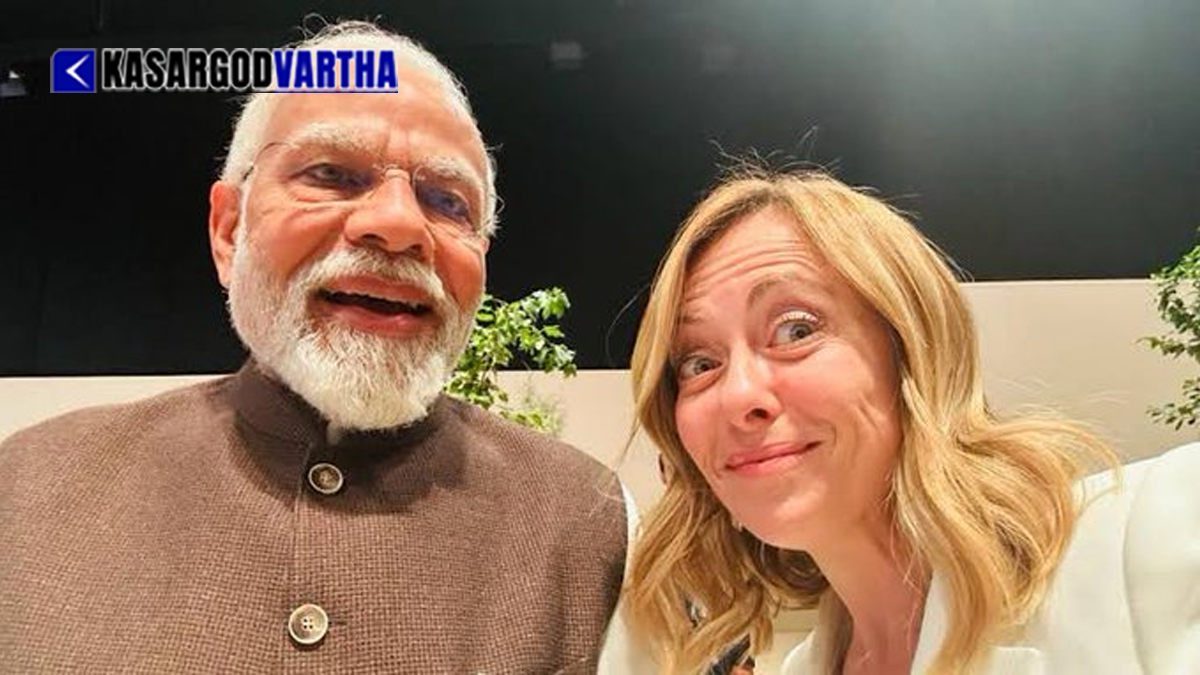  PM Narendra Modi and Italian PM Giorgia Meloni at the G7 Summit in France.