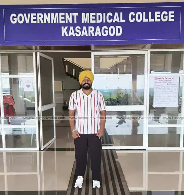 First MBBS student Gurvinder Singh at Kasaragod Government Medical College.
