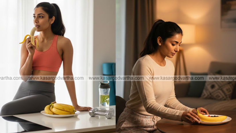  Banana as a pre-workout snack providing energy.