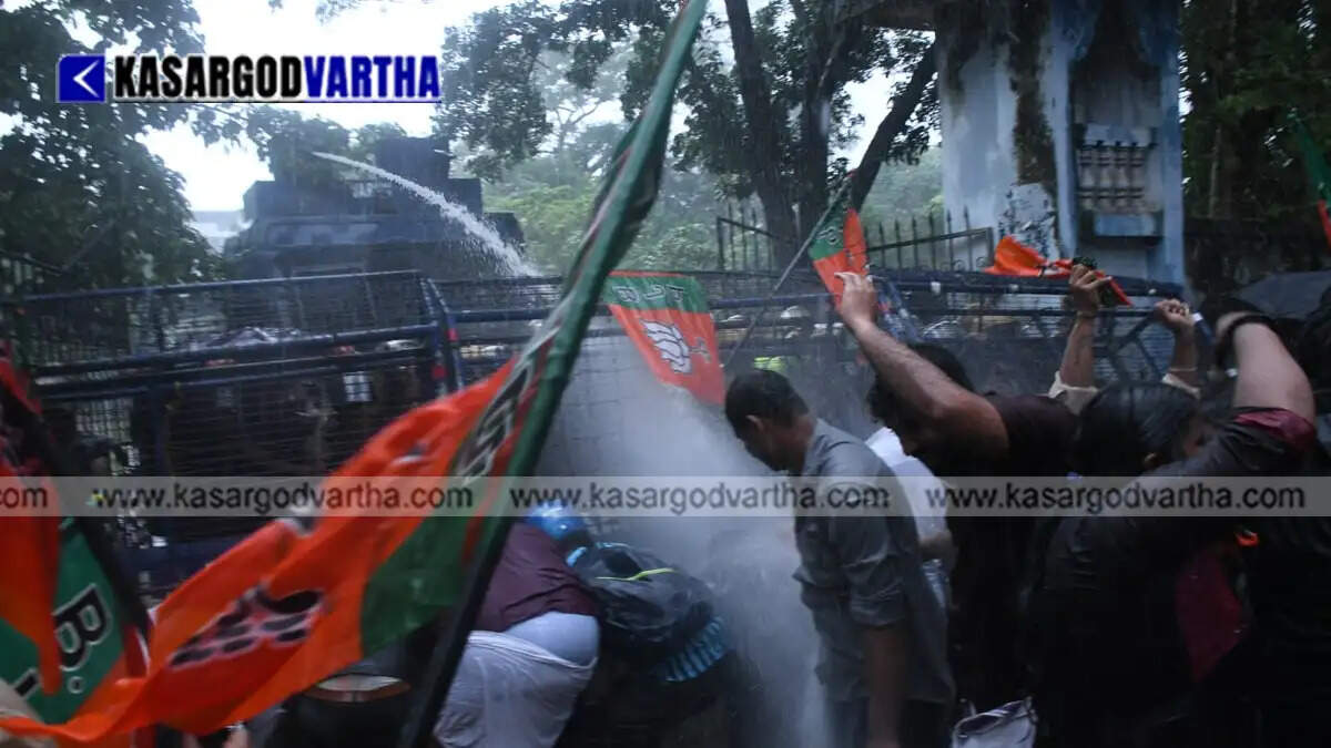 Representational image of Yuva Morcha protest march to collectorate