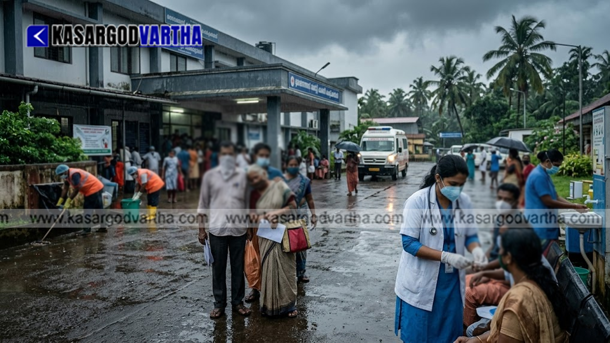 People waiting at a hospital for fever treatment.