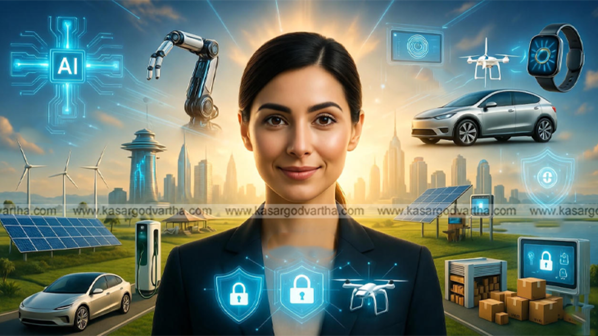 Digital illustration of 2025 business growth and AI technology