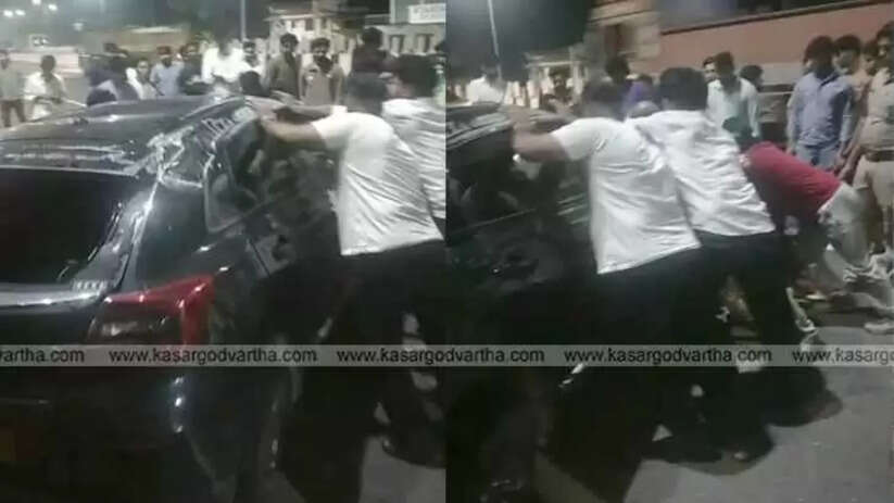 A road accident occurred on the Perwad stretch of the National Highway at Thalappady–Chengala in Kasaragod.